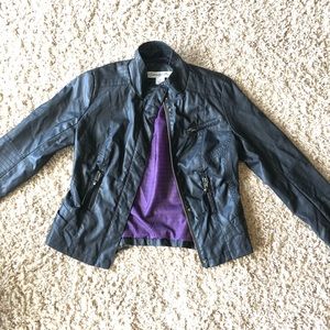 Black leather jacket